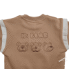 Imported Baby Bear Accent Winter Tracksuit for Infants 2 Piece - Brown Color backside view characters