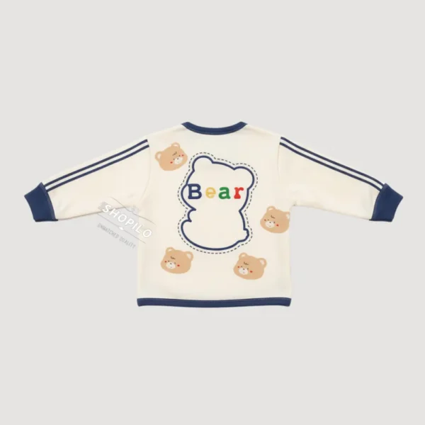 Imported Baby Winter Suit Bear Accent – 2 Piece Warm Outfit Set backside shirt