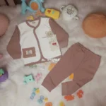 Imported Baby Winter Suit Choclate Brown - Teddy Bear Accent – 2 Piece Warm Outfit Set main featured image