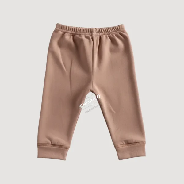 Imported Baby Winter Suit Choclate Brown - Teddy Bear Accent – 2 Piece Warm Outfit Set pajama