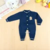 Imported Knitted Winter Baby Romper – Woolen Jumpsuit Blue - Cute Teddy Patch main featured image