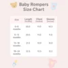 Imported Knitted Winter Baby Romper – Woolen Unisex Jumpsuit Blue & Mustard - Cute Teddy size chart
