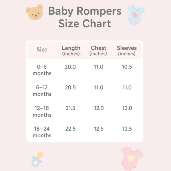 Imported Knitted Winter Baby Romper – Woolen Unisex Jumpsuit Blue & Mustard - Cute Teddy size chart