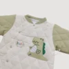 Imported Parachute Baby Romper for Winter – Cute Dino Design closeup