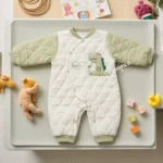 Imported Parachute Baby Romper for Winter – Cute Dino Design front main featured image