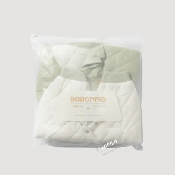 Imported Parachute Baby Romper for Winter – Cute Dino Design packet backside