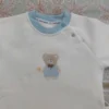Imported Top and Pajama Outfit for Winter - Soft Velvet Feel - Bear Accent main featured image closeup view shirt