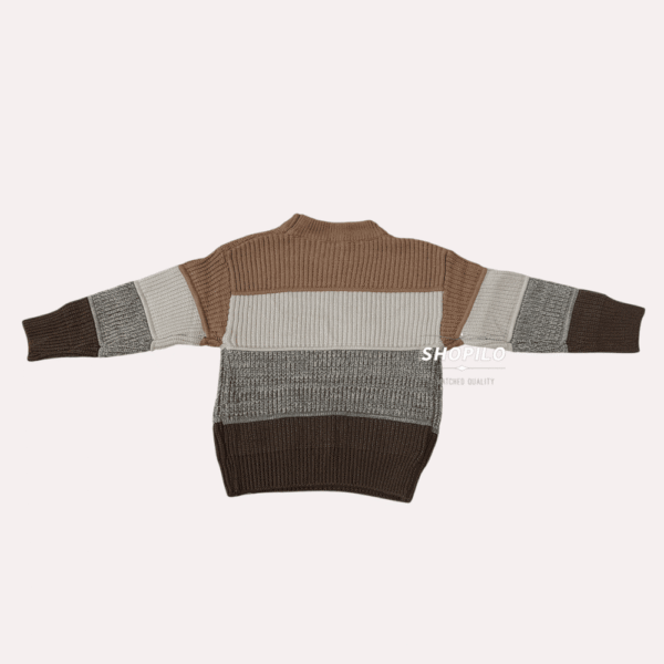 Imported Winter Sweater & Trouser Set – 2 Colors Block Full Sleeves Outfit backside view (1)