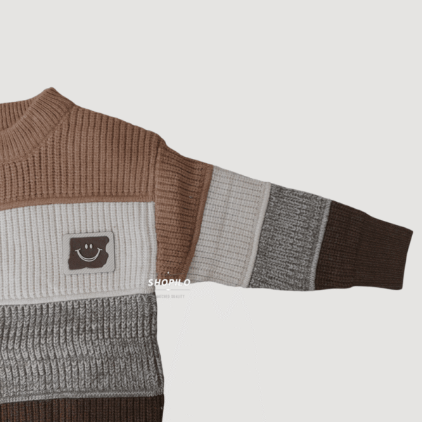 Imported Winter Sweater & Trouser Set – 2 Colors Block Full Sleeves Outfit front shirt character closeup