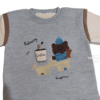 Imported Winter Tracksuit for Boys – Coffee Bear Design - 2 Piece Outfit front closeup