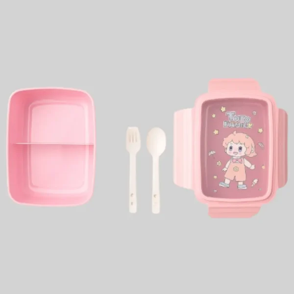 toto family lunch box for school going kids or children in light blue color 4 piece