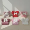 Imported Knitted Cap - Fur Ears & Pearl Bow (6M-24M) – 6 Colors front image