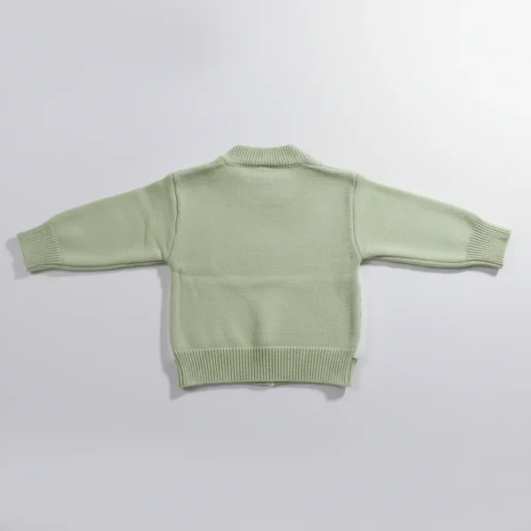 Imported Knitted Outfit - White Vest - Detachable Duck & Bow Clips shirt backside view