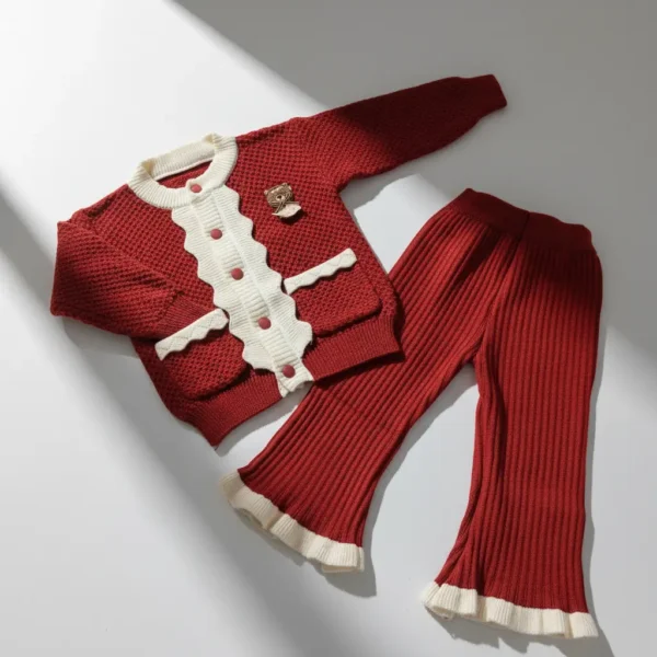 Imported Knitted Winter Suit – Available in 4 Colors maroon variation