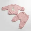 Imported Winter 2 Piece Suit – Pink Bunny 2-Piece Outfit front main featured image