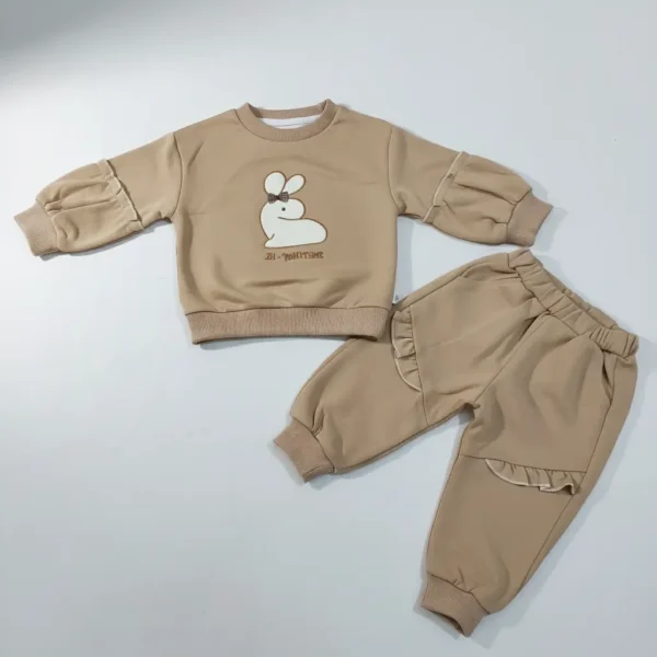 Imported Winter 2 Piece Suit – Pink Bunny 2-Piece Outfit light brown variation