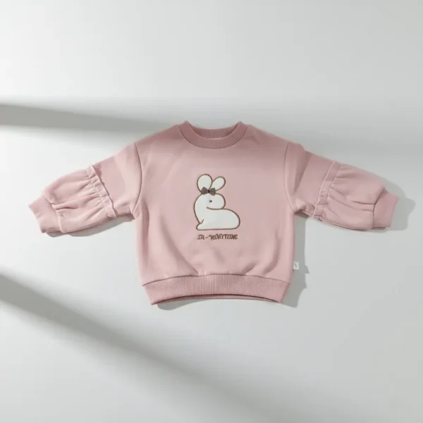Imported Winter 2 Piece Suit – Pink Bunny 2-Piece Outfit shirt front