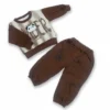 Imported Winter Tracksuit with Panda Patch for Boys dark brown featured image