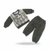 Imported Winter Tracksuit with Panda Patch for Boys olive green featured image