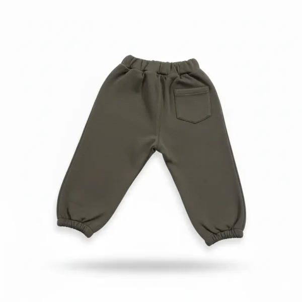 Imported Winter Tracksuit with Panda Patch for Boys pajama olive green