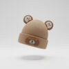 Knitted Winter Cap - Baby Bear Ears – 6 Colors - Imported light brown variation