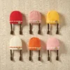 Knitted Woolen Cap with Braided Hair (12- 36M) - Floral Patch - Soft & Warm