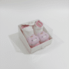 The Little Village Baby Socks - Dark Pink (Soft Cotton) – 3D Animal Design side view