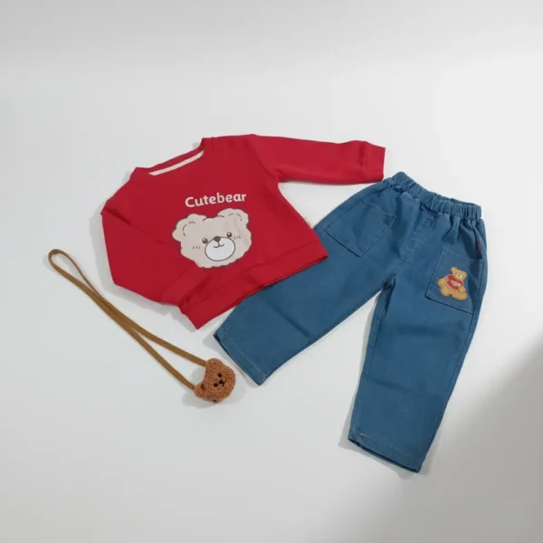 Unisex Sweatshirt & Denim Pants Set - Imported Outfit front featured image