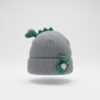 Winter Cap for Kids – Cute Dinosaur Knit - 6 Colors Available grey variant