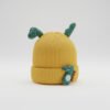 Winter Cap for Kids – Cute Dinosaur Knit - 6 Colors Available mustard variant