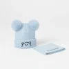 Beanie Cap & Neck Warmer Set for Winters light blue color variation