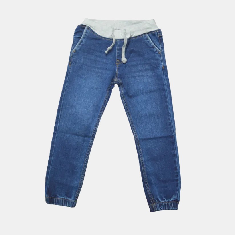 EziFit's Boys Mid Blue Denim Grip Pants front