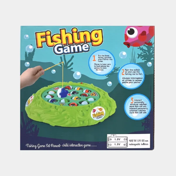 Interactive Fishing Game with Music box backside