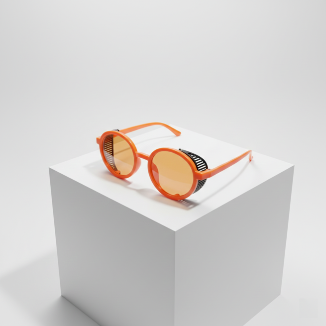 Kids Sunglasses with Side Shield orange
