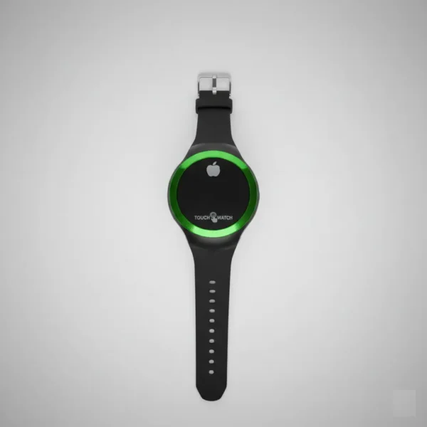 Sleek Digital Touch Watch – Silicon Strap GREEN