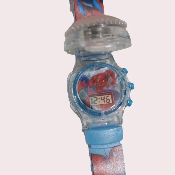 Spiderman Watch - Spins & Lighting blue