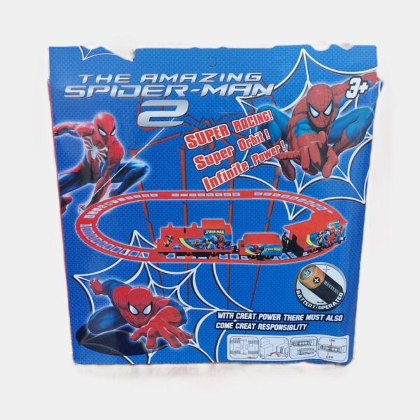 The Amazing Spiderman Train Track Set Kids Toy main backside of box