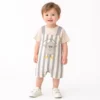 2 Piece Dungaree Set & Half Sleeve T-Shirt – 6M TO 24 M how it looks