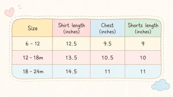 2Pc You're Super Elephant Tee & Drawstring Shorts - 6M TO 24M SIZE CHART SIZE GUIDE