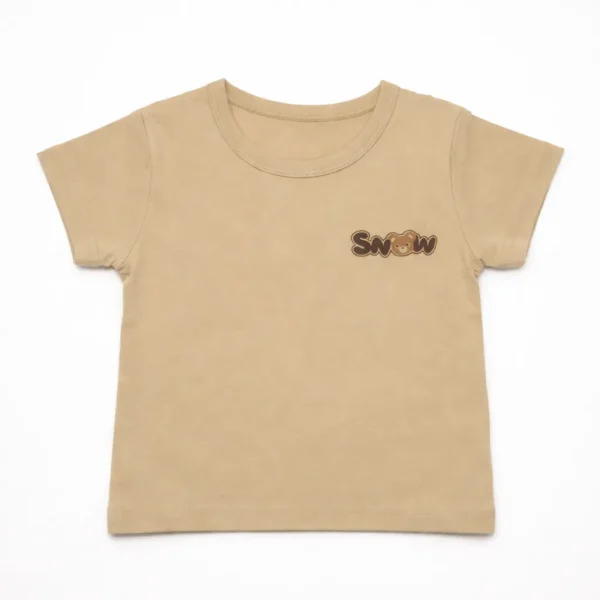 Baby Boy T-Shirt & Bear Dungaree Romper Set – Imported how it looks front t shirt