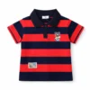 Baby Boy's Striped Cotton T-Shirt with Bear Patch – Imported SHIRT VIEW