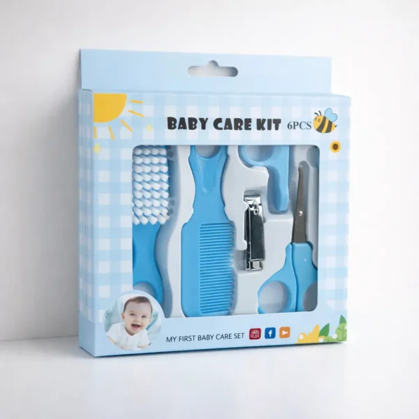 Baby Care Kit 6PCS – Newborn Grooming Set - Imported BLUE