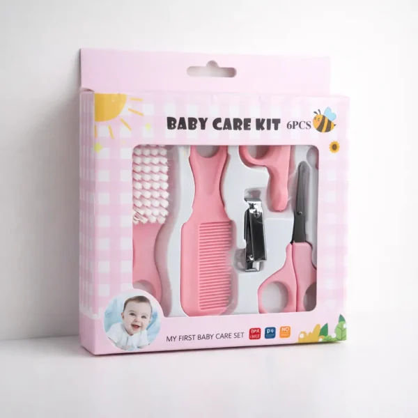 Baby Care Kit 6PCS – Newborn Grooming Set - Imported PINK