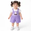 Baby Girls Bunny Top & Romper - Imported Summer Outfit how it looks wearing