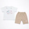 Baby Girl's Cotton T-Shirt & Shorts Outfit Set - Imported pair