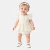 Baby Girls Floral Lace Romper Dress - Imported Summer Outfit how it looks standing frey