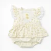 Baby Girls Floral Lace Romper Dress - Imported Summer Outfit pair front