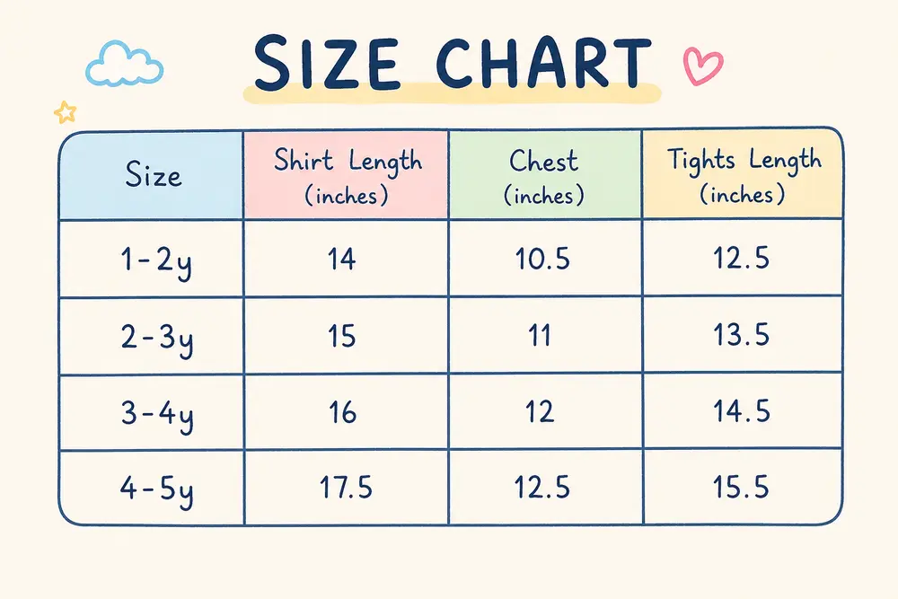 Baby Girls Floral Top & Pants for Summer (Imported) - 1 TO 5Y size chart size guide