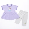 Baby Girls Tunic Top & Leggings Cotton Outfit Set - Imported pair