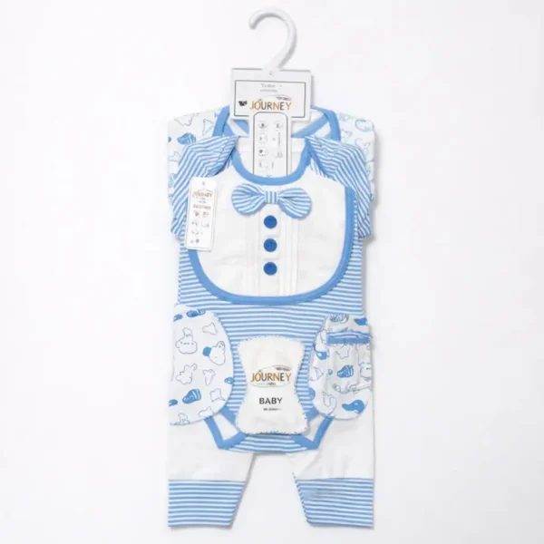 Baby Journey Bow Style Newborn Starter Set - 10Piece front image blue
